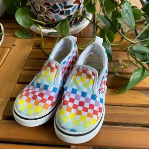 Rainbow Toddle Vans Unisex size 9